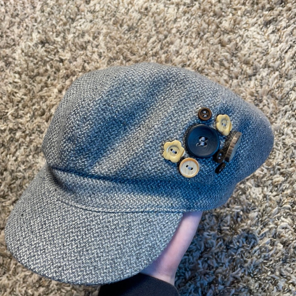 Cute y2k glittery cap with buttons